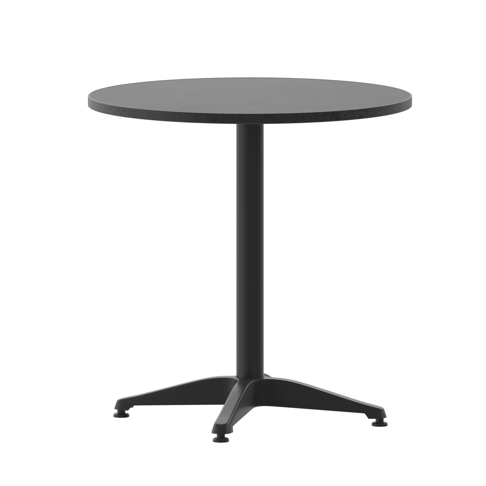 Flash Furniture, 27.5RD Black Metal Indoor-Outdoor Table w/ Base, Table Shape Round, Primary Color Black, Height 27.5 in, Model# TLH0522BK